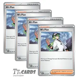 N's Plan 083/086 x4 Trainer Playset 4x - Pokemon TCG SV Black Bolt BLK - Image 1