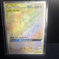 Pokemon TCG Moltres Zapdos Articuno GX Holo Card 69/68 Secret Hidden Fates - Image 5