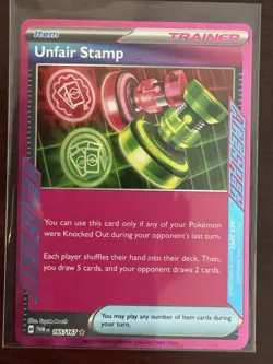 Unfair Stamp Ace Spec Rare Pokemon Twilight Masquerade 165/167 NM - Image 1