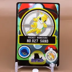 Sandshrew TCG Sealdass Pokemon Card Sticker Japanese Japan Nintendo Anime F/S - Image 1