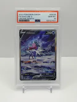 2023 Pokemon SWSH Crown Zenith Suicune V Full Art PSA 10 GM #GG38 - Image 1
