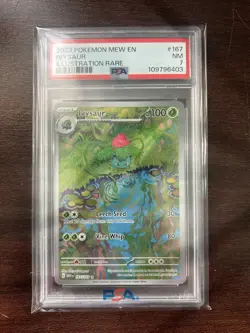Pokemon TCG Ivysaur Scarlet & Violet 151 IR #167/165 PSA 7 NM! - Image 1