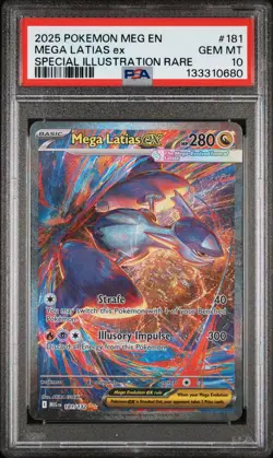 2025 Pokemon Mega Evolution Base #181 SIR Mega Latias ex PSA 10 Gem Mint - Image 1