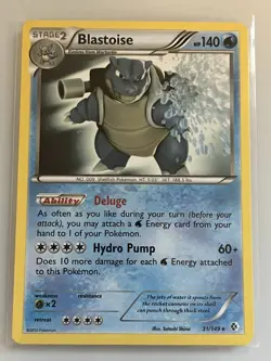 2012 Pokemon Blastoise 31/149 Black & White Boundaries Crossed Non Holo LP - Image 1