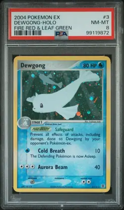 DEWGONG #3 HOLO - 2004 POKEMON EX FIRE RED & LEAF GREEN PSA 8 - Image 1