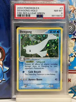 DEWGONG #3 HOLO - 2004 POKEMON EX FIRE RED & LEAF GREEN PSA 8 - Image 3