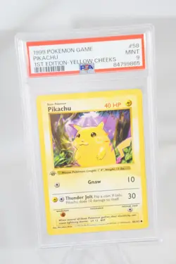 1999 Pokemon Base Set Pikachu Yellow Cheeks 1st Edition PSA 9 #58 Shadowless - Image 1
