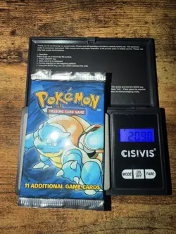 Pokemon Base Set Booster Pack Sealed New English Blastoise Artwork 1999 20.90g - Image 1