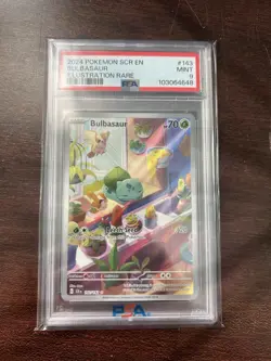 Pokemon TCG Bulbasaur Illustration Rare Stellar Crown #143/142 PSA 9! - Image 1