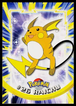 Raichu #26 Pokemon TOPPS Series 1 TV Animation Blue Label - Image 1
