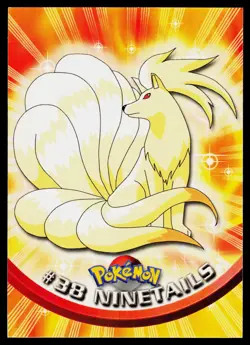 Ninetales #38 Pokemon TOPPS Series 1 TV Animation Black Label - Image 1