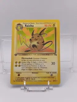 POKEMON Raichu 29/62 Fossil 1st Edition Regular FR EXCELLENT - Image 1