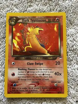 Pokemon TCG Dark Typhlosion Neo Destiny 10/105 Holo Unlimited Rare 2000 - Image 1