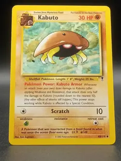 Pokemon ~ Legendary Collection ~ Kabuto 48/110, Mysterious Fossil 109/110 ~ NM/M - Image 2