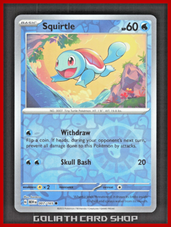 Squirtle 007/165 Reverse Holo - Sv: 151 Pokemon TCG - Image 1