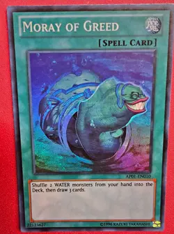 1x Yu-Gi-Oh! Moray Of Greed - AP01-EN010 - Super Rare - NM - Image 1