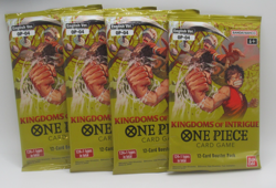 One Piece TCG OP04 Kingdoms of Intrigue Booster Pack x4 English Sealed Packs - Image 1