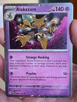 POKEMON ALAKAZAM 082/167 RARE COSMOS HOLOFOIL TWILIGHT MASQUERADE NM CARD - Image 1
