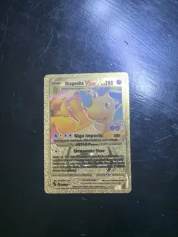 Dragonite VStar Giga Impacto Super Rare Gold Accent Foil Fan Art Cards - Image 2