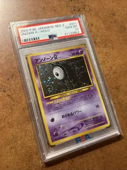 PSA 10 Unown A Holo Neo 2 201 GEM MINT Japanese Graded Pokemon Card - Image 2