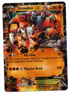 Pokemon Card: Groudon EX 85/160 Primal Clash Set Ultra Rare! EX - Image 1