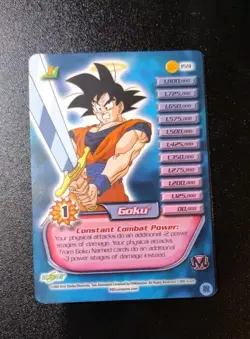 Dragon Ball Z TCG Goku 159 160 Hi Tech Foil Folding Personality Card LIMITED - Image 1