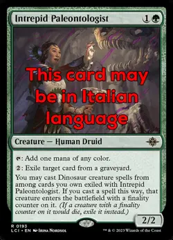 MTG INTREPID PALEONTOLOGIST EXC - PALEONTOLOGA INTREPIDA 193 - LCI - MAGIC - Image 1