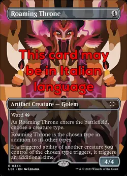 MTG ROAMING THRONE 344 EXC - TRONO VAGANTE - LCI X IT - MAGIC - Image 1