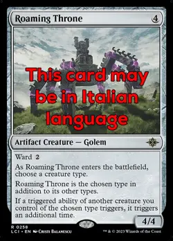 MTG ROAMING THRONE EXC - TRONO VAGANTE 258 - LCI - MAGIC - Image 1