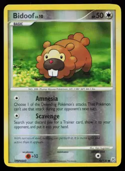 Bidoof 70/130 Diamond and Pearl Reverse Holo Pokemon Card - Image 1