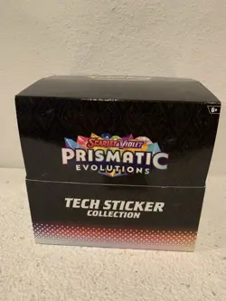 POKEMON TCG S & V PRISMATIC EVOLUTIONS TECH STICKER COLLECTION BOX (12) 36 PACKS - Image 1