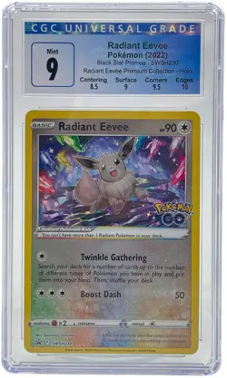 2022 Pokemon Radiant Eevee SWSH230 PREMIUM COLLECTION HOLO CGC 9 MINT - Image 1