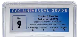 2022 Pokemon Radiant Eevee SWSH230 PREMIUM COLLECTION HOLO CGC 9 MINT - Image 3