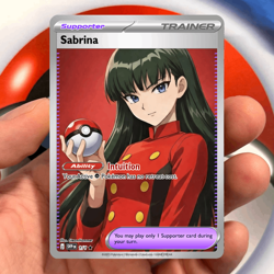 Sabrina Trainer Support Full Art Custom Pokemon Tcg - Image 2