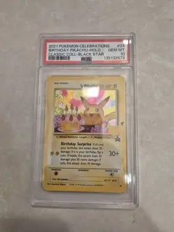 Birthday Pikachu Pokemon Celebrations PSA 10 Classic Coll - Image 1