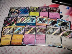 Pokemon Paldean Fates Shiny Holo Mixed Lot (17 Cards) Baby Cleffa Tandemaus - Image 1