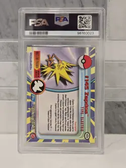 2000 Topps Pokemon TV Animation Series 3 Rainbow Foil Zapdos PSA 6 - Image 2