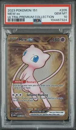 2023 Pokemon 151 Mew Ex Ultra Premium Collection 205 METAL PSA 10 Gem Mint - Image 1