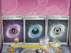 Holo Basic Energy Psychic 013, Dark 015, Steel 016 Prismatic Evolutions Pokemon - Image 1
