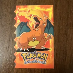 Charizard Pokemon Topps (1999) 6 Of 12 Die-Cut - Blue Label CWTC 9 - Image 2