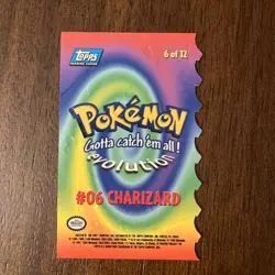 Charizard Pokemon Topps (1999) 6 Of 12 Die-Cut - Blue Label CWTC 9 - Image 3