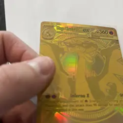 Pokemon TCG Gold Hyper Rare Mega Charizard X EX 130/094 Phantasmal Flames NM - Image 3