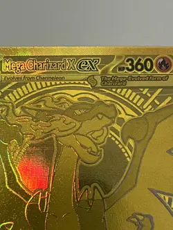 Pokemon TCG Gold Hyper Rare Mega Charizard X EX 130/094 Phantasmal Flames NM - Image 4