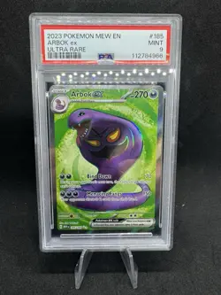 2023 POKEMON MEW EN-151 ULTRA RARE #185 ARBOK EX PSA 9 - Image 1