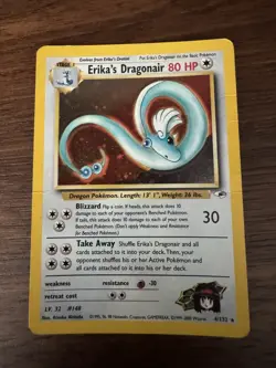Pokemon Erika's Dragonair 4/132 Gym Heroes Holo Rare Unlimited Heavily Played - Image 1