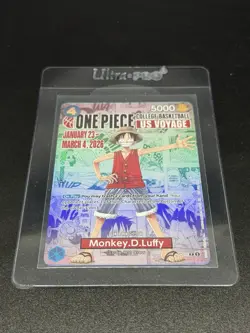 Monkey.D.Luffy (College Basketball US Voyage) One Piece Promotion Card *Opened* - Image 1