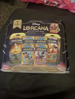 Disney Lorcana Costco Inklands Bundle Box Pirate Mickey Foil Promo *Damaged Box - Image 1