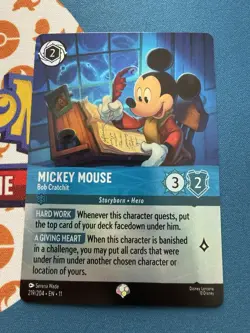 Mickey Mouse - Bob Cratchit 219/204 Epic Disney Lorcana Winterspell - Image 1