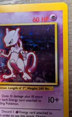 Mewtwo 10/102 Base Set Unlimited Holo Rare 1999 Pokemon TCG Card NM/LP - Image 3