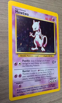 Mewtwo 10/102 Base Set Unlimited Holo Rare 1999 Pokemon TCG Card NM/LP - Image 5